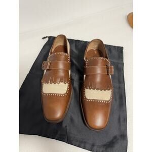 Fratelli Rossetti Shoes Mens Size 7.5 Leather Buckle Italian Loafers Dress